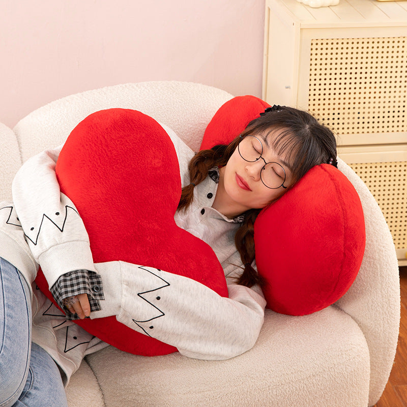 Heart-shaped Plush Pillow Cushion for Dance Valentine's Day Wedding and Couple Gifts