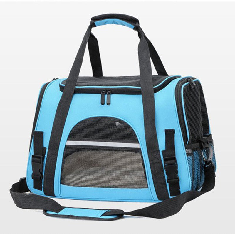 Foldable & Expandable Pet Carrier Bag - Mesh Breathable Cat/Dog Travel Bag, Convertible Crossbody Handbag for Small Pets