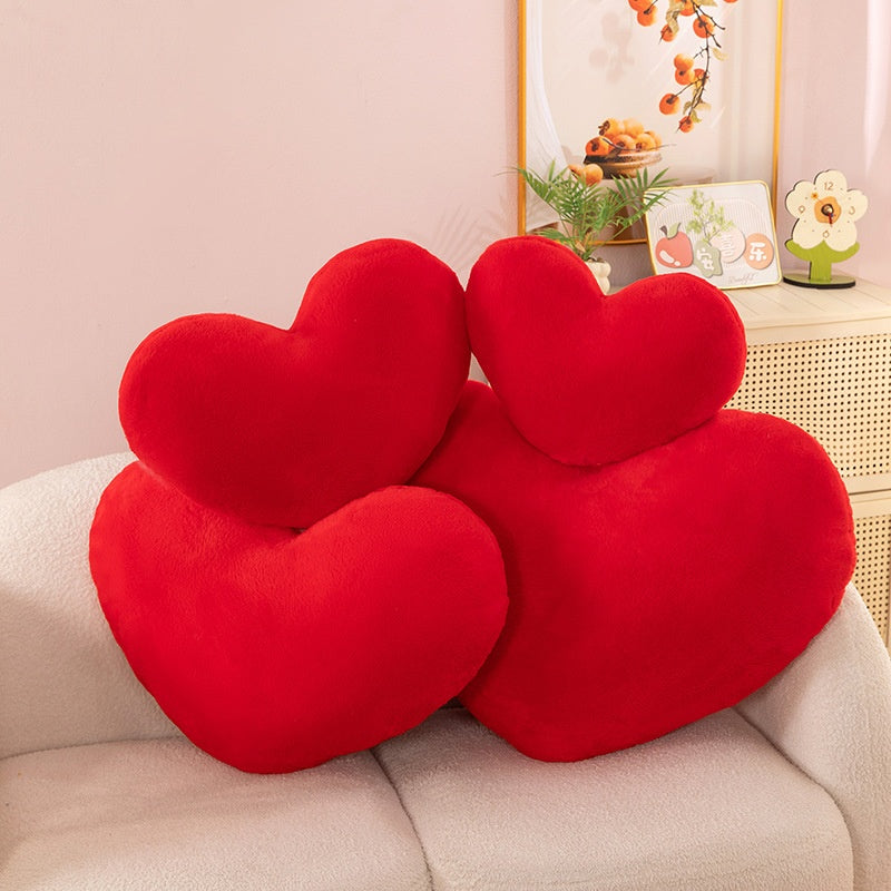 Heart-shaped Plush Pillow Cushion for Dance Valentine's Day Wedding and Couple Gifts