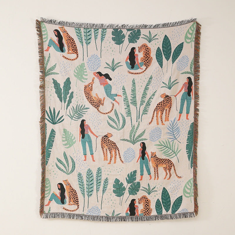 Artistic Sketch Throw Blanket, Camping Blanket, Leisure Blanket, Nap Blanket, Sofa Throw, Picnic Blanket, Bed End Blanket